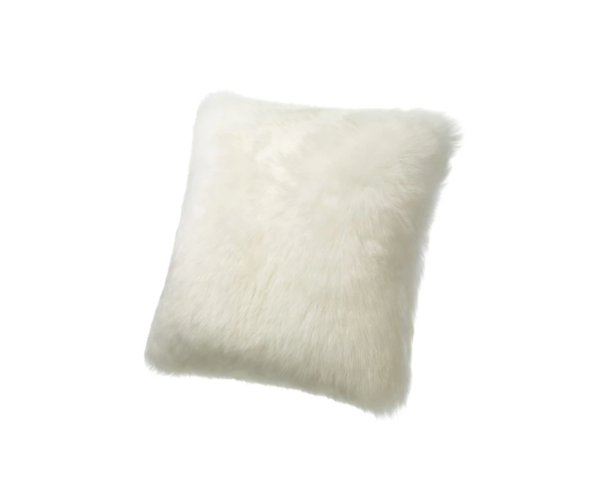 Auskin The Gulgong Sheepskin Cushion Sofa/Couch Pillow Square 50cm Ivory