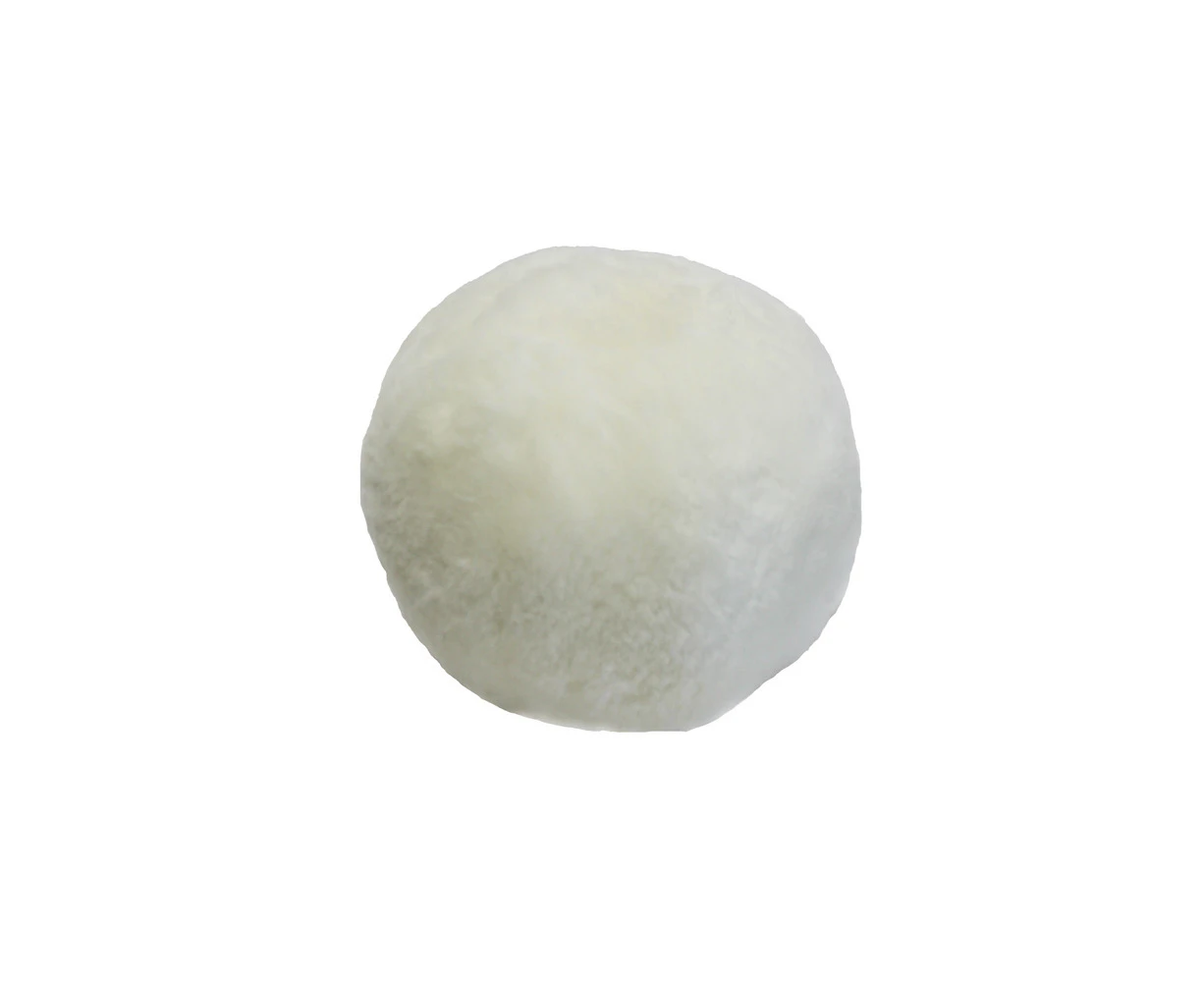 Auskin The Kallista Sheepskin Ball Soft Cushion Sofa Pillow 28cm Off White