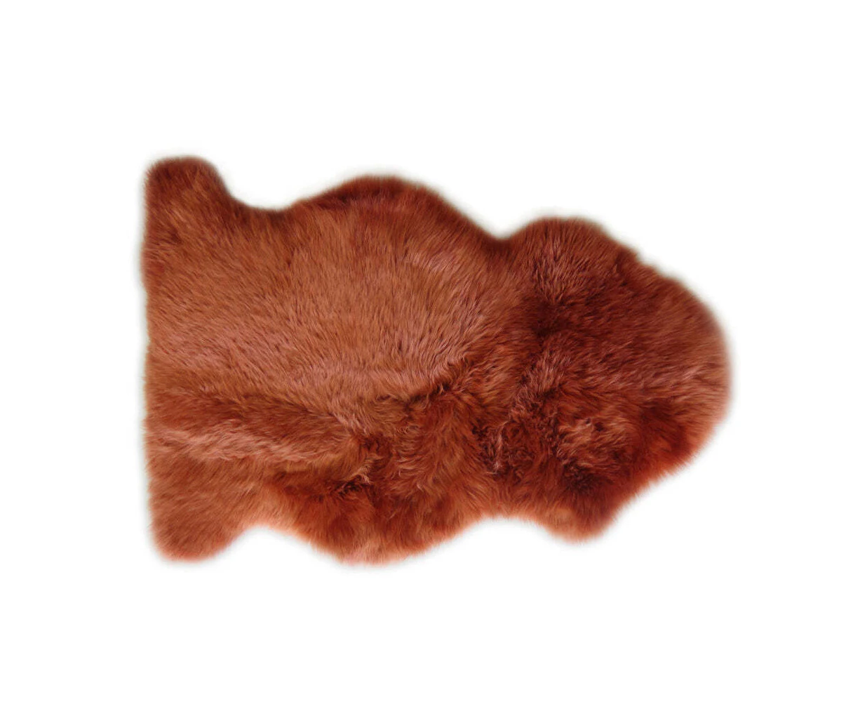 Auskin The Gulgong Sheepskin Rug Floor Mat Home/Room Decor 105x60cm Rust