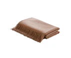 Huxford Grove The Ghan Camel Hair Soft Throw Blanket Sofa/Bed Decor Camel