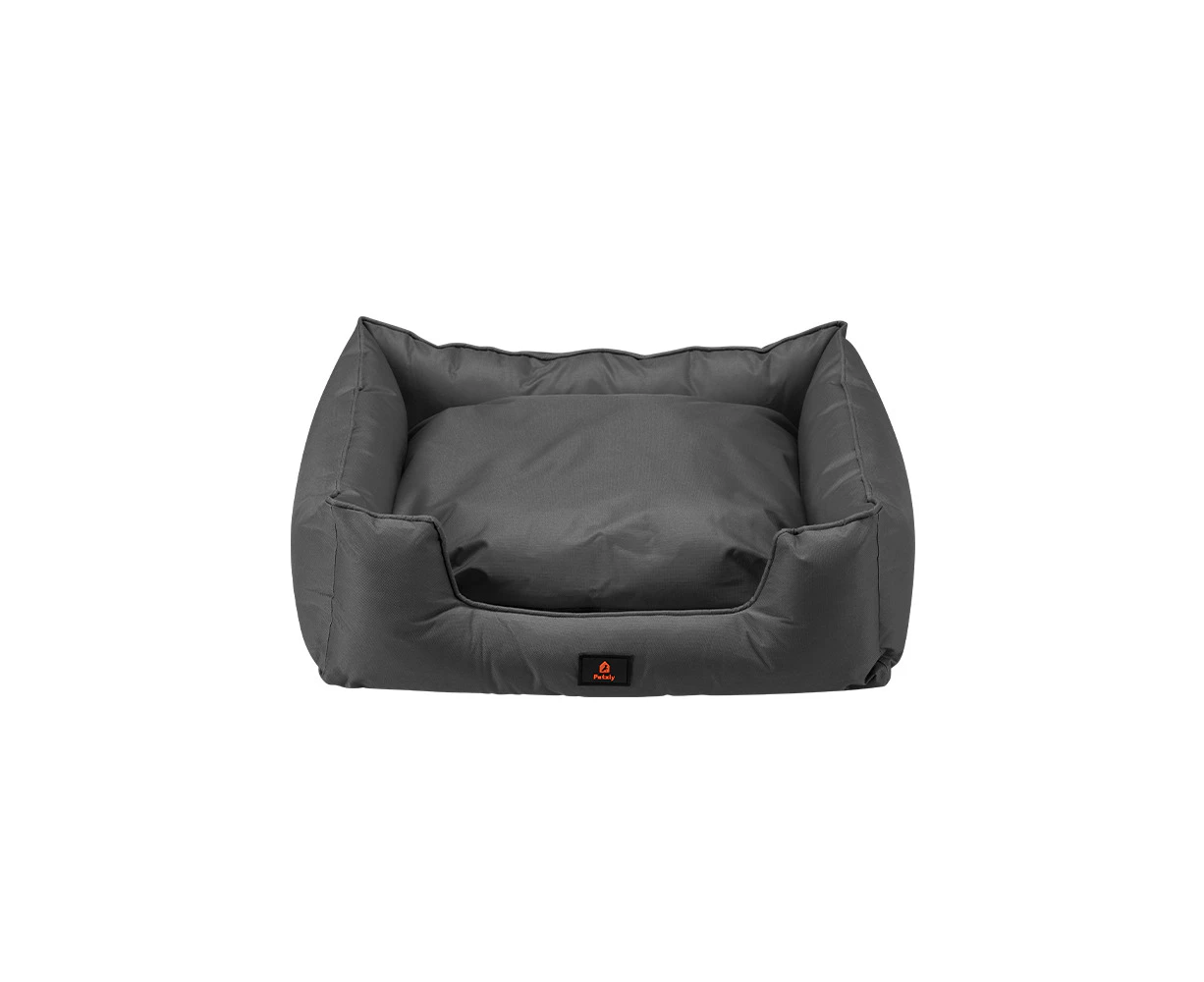 Petzly Waterproof Pet Dog Bed Pet Sofa Orthopaedic Removable Black