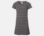 Eve Girl Youth Girls' Stripe Rib Dress - Black/White