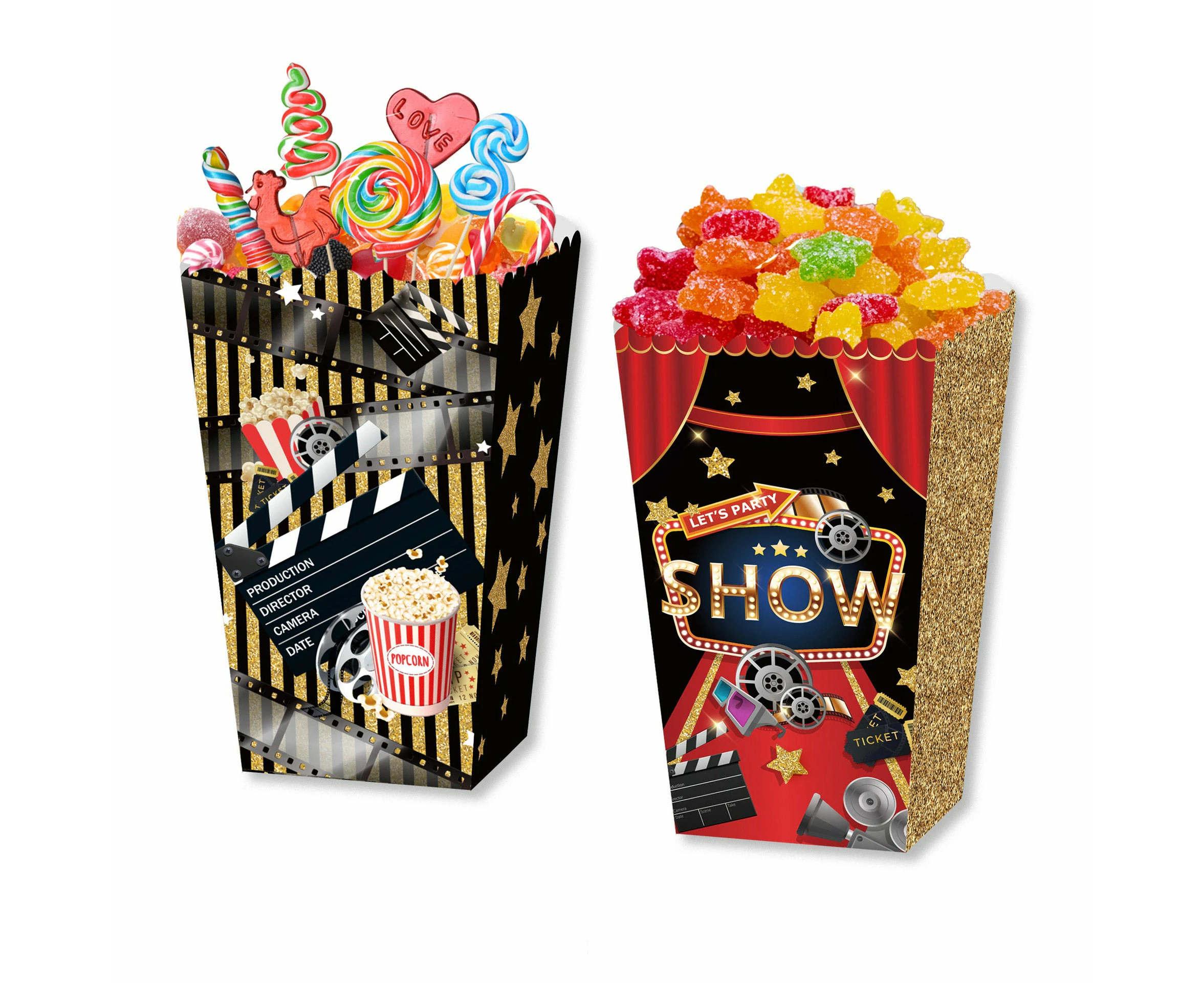 Convenient and Durable Popcorn Box Set for Movie Nights