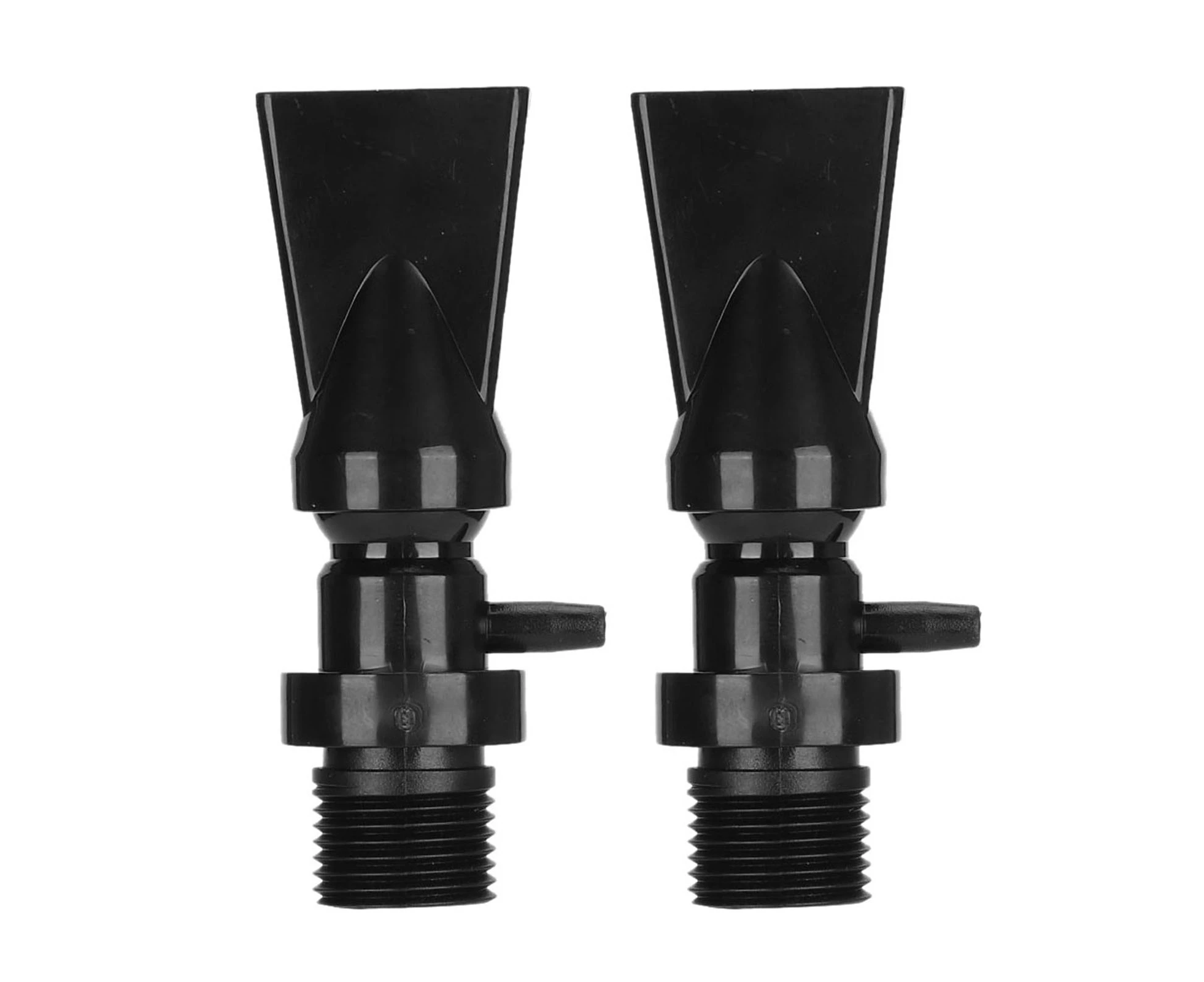 2pcs 360° Rotating Adapter Aquarium Duckbill Nozzle Fish Tank Water Outlet Tube with Aeration Port