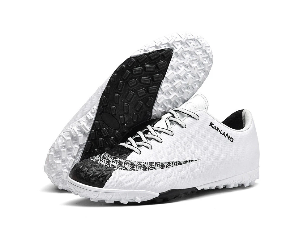 Turf Soccer Shoes Men AG Football Boots Men's Soccer Cleats -White