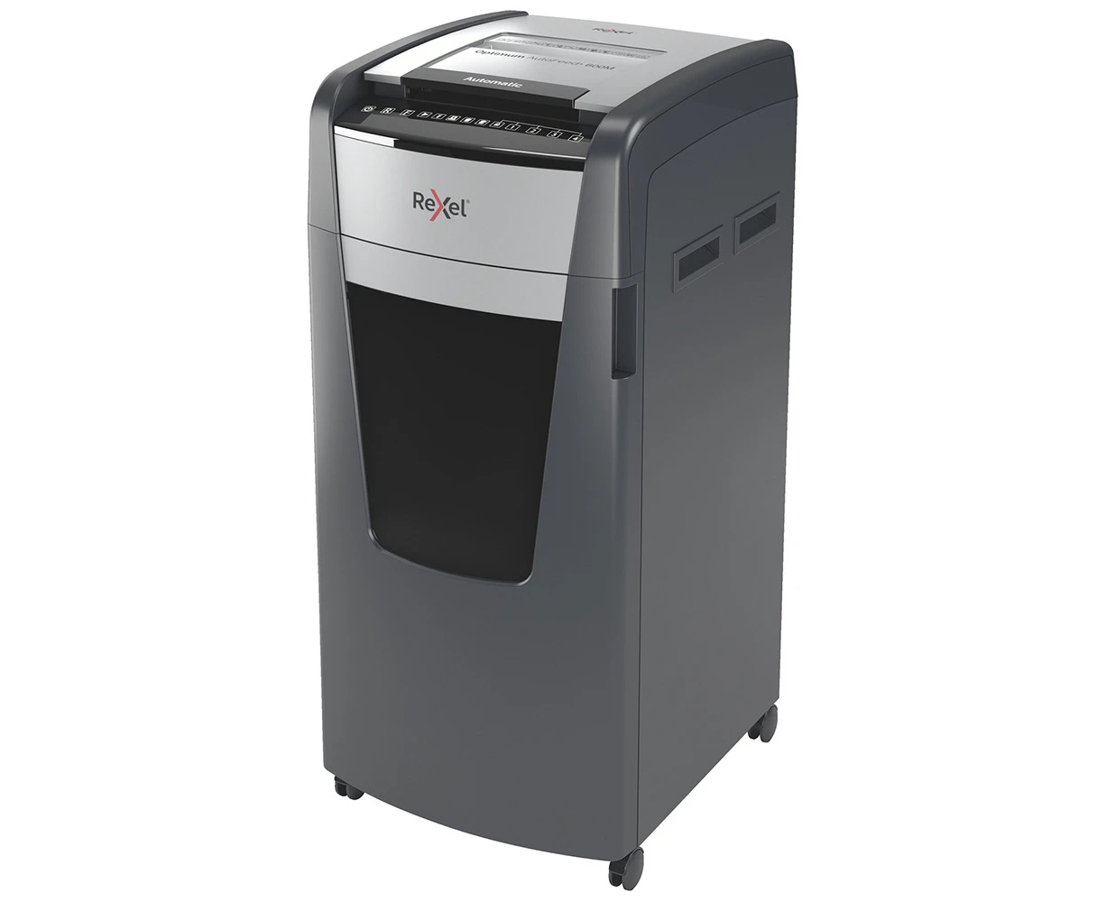 Rexel Optimum Auto+ Feed 110L 600M Office Document/Paper Shredder P-5 Micro Cut