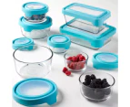 8pc Anchor Hocking Durable Glass Kitchen/Food Container Storage Set w/Lids Blue