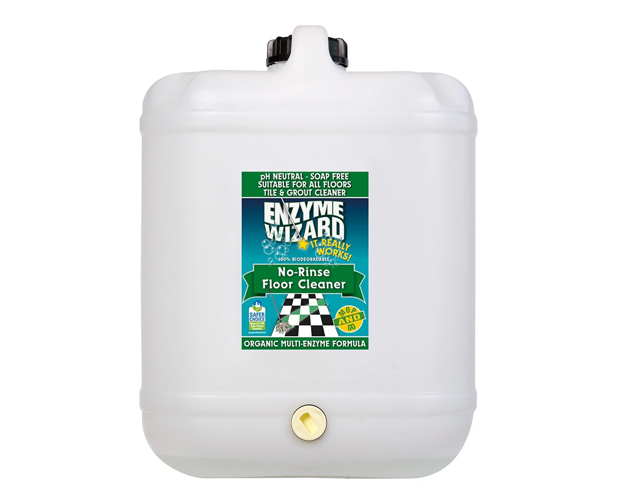 Enzyme Wizard No-Rinse All Floor Tile & Grout Grease/Oil Cleaner Soap-Free 20L