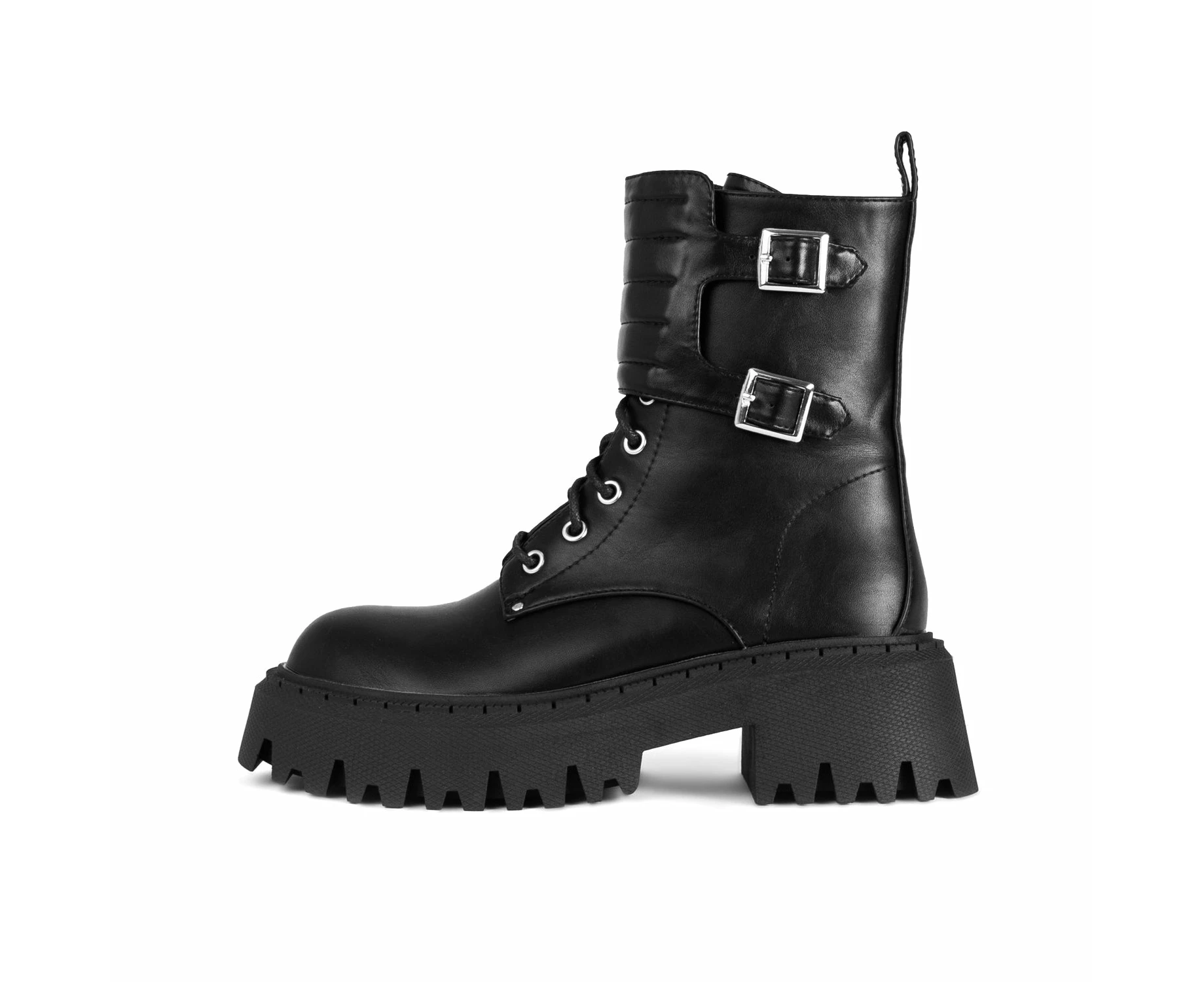 RAID Brynleigh Chunky Hiker Boots in Black