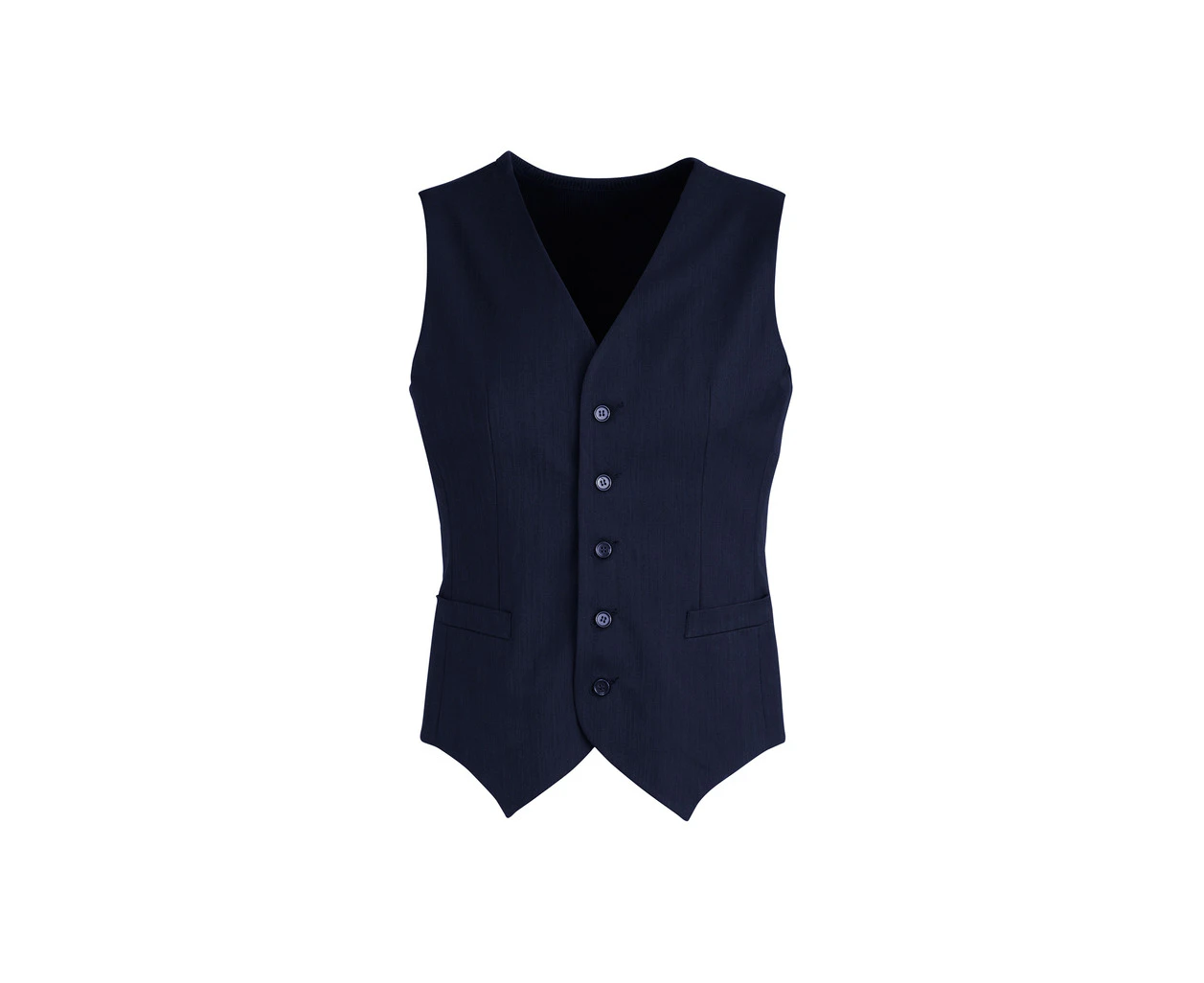 Mens Peaked Vest Waistcoat w/ Knitted Back Suit Formal Wedding Dress Up - Navy - 122