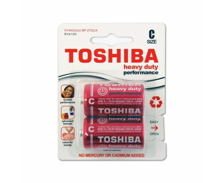 2pk Toshiba Heavy Duty C Battery