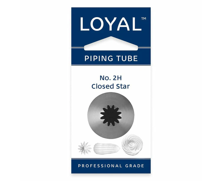 No.2H Closed Star Loyal Medium Stainless Steel Piping Tip