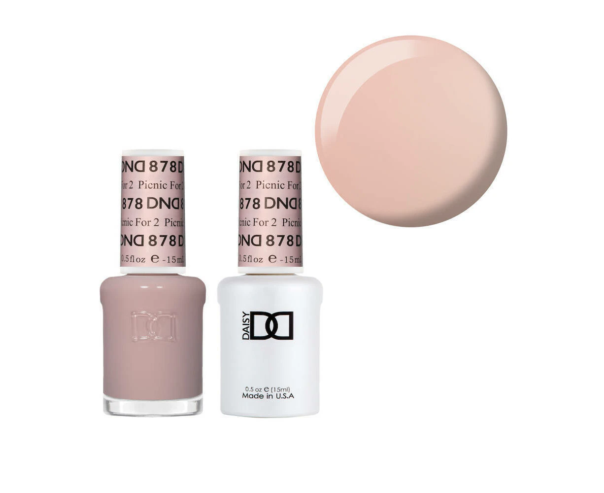 DND 878 Picnic For 2 - DND Collection Nail Gel & Lacquer Polish Duo 15ml