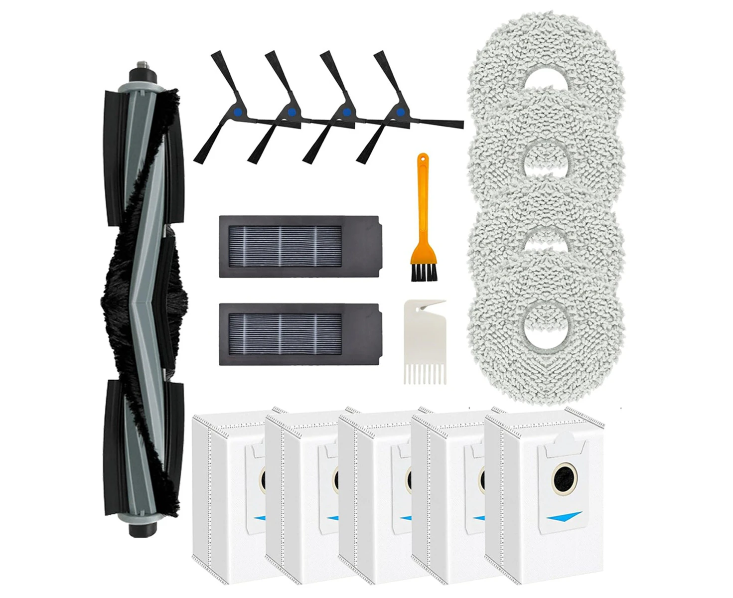 Accessories Kit Compatible for X2 Omni E/X2 Combo Robot Vacuum,Main Brush,Side Brush, Hepa Filters