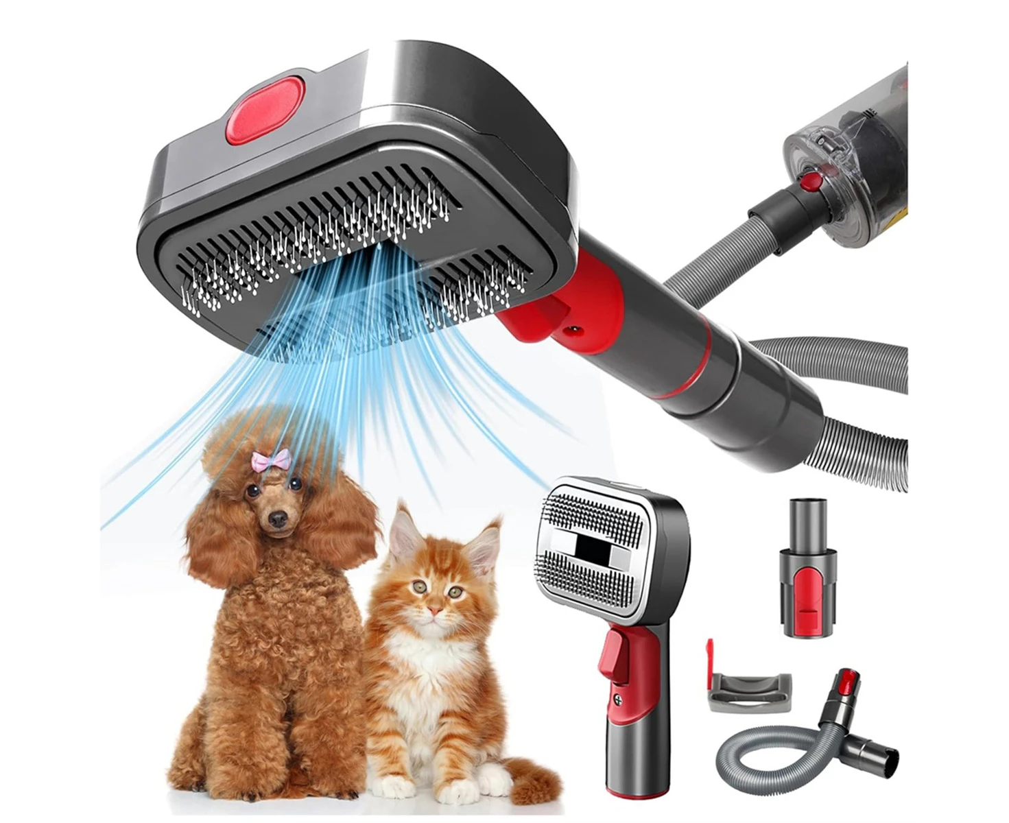 Pet Dog Grooming Kit for Vacuum V7 V8 V10 V11 V12 V15,Dog Grooming Brush Attachment,Dog Hair Groomer Tools