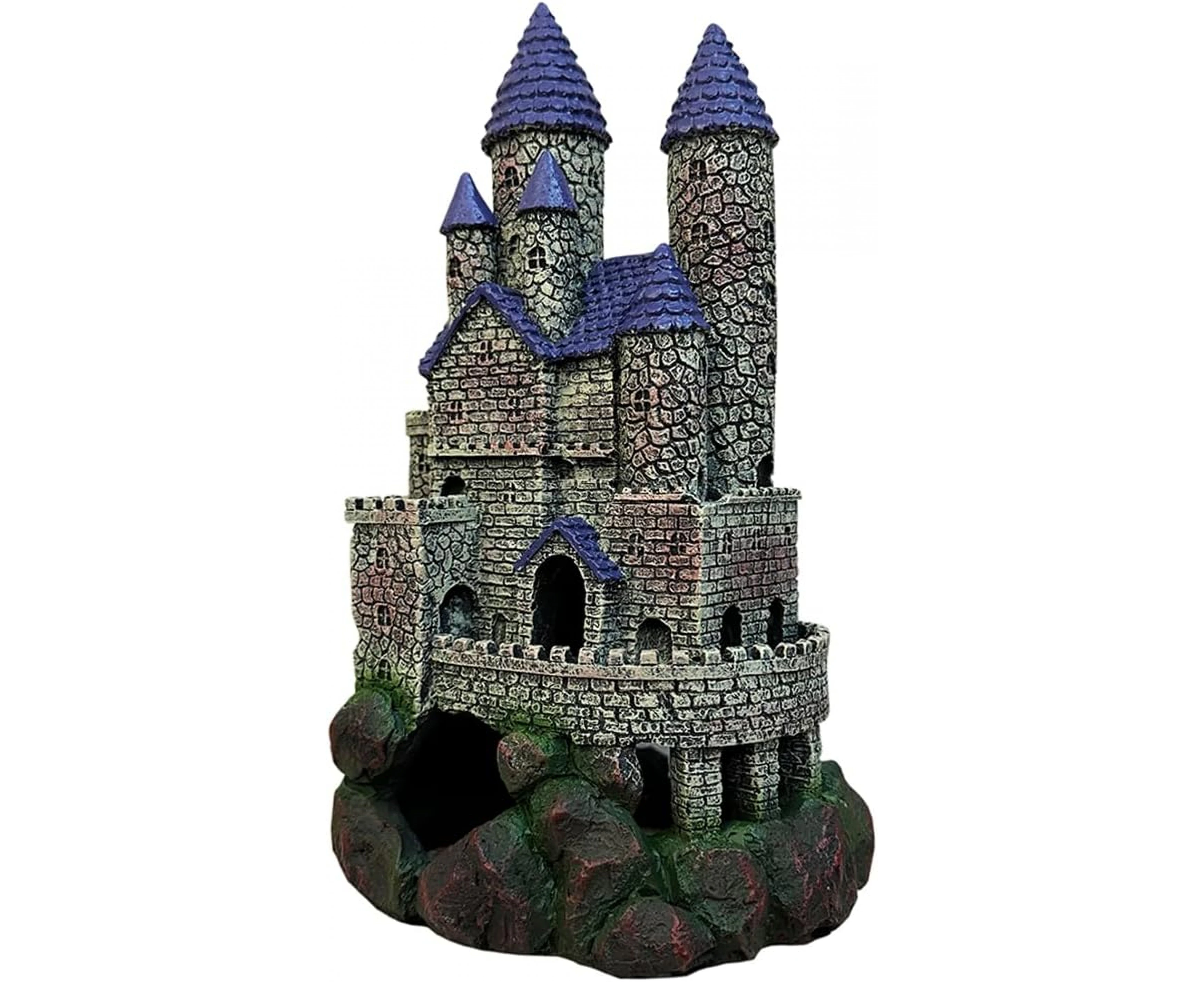 Aquarium Middle Ages Resin Castle Decorations - Fish Tank Gothic Castle Hiding Cave Ornament