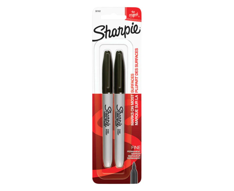 Sharpie Fine Point Permanent Marker Black (2 Pack)