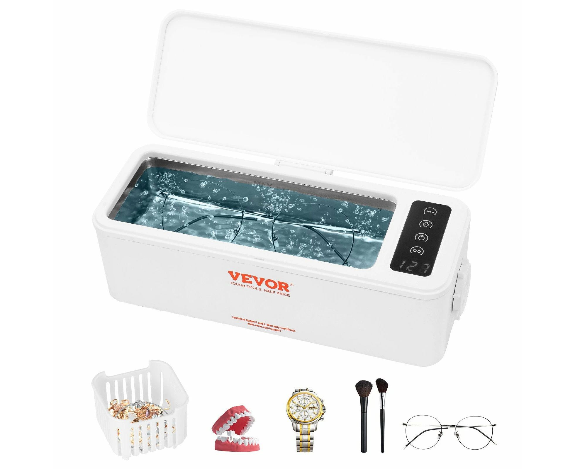 VEVOR Jewelry Cleaner Ultrasonic Machine, Ultrasonic Cleaner Machine 16oz (470ml)