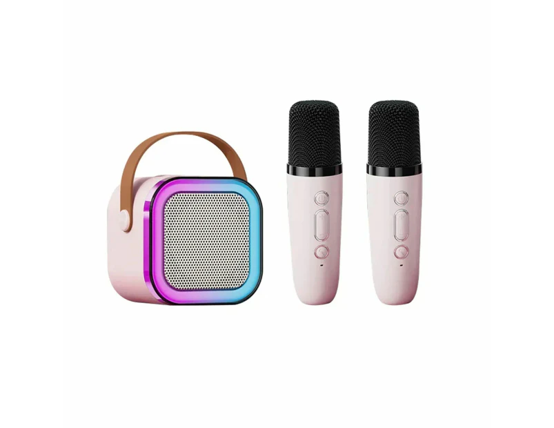 Mini Karaoke Machine Portable Bluetooth-Speaker Wireless Microphones Kids Gift