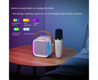 Mini Karaoke Machine Portable Bluetooth-Speaker Wireless Microphones Kids Gift