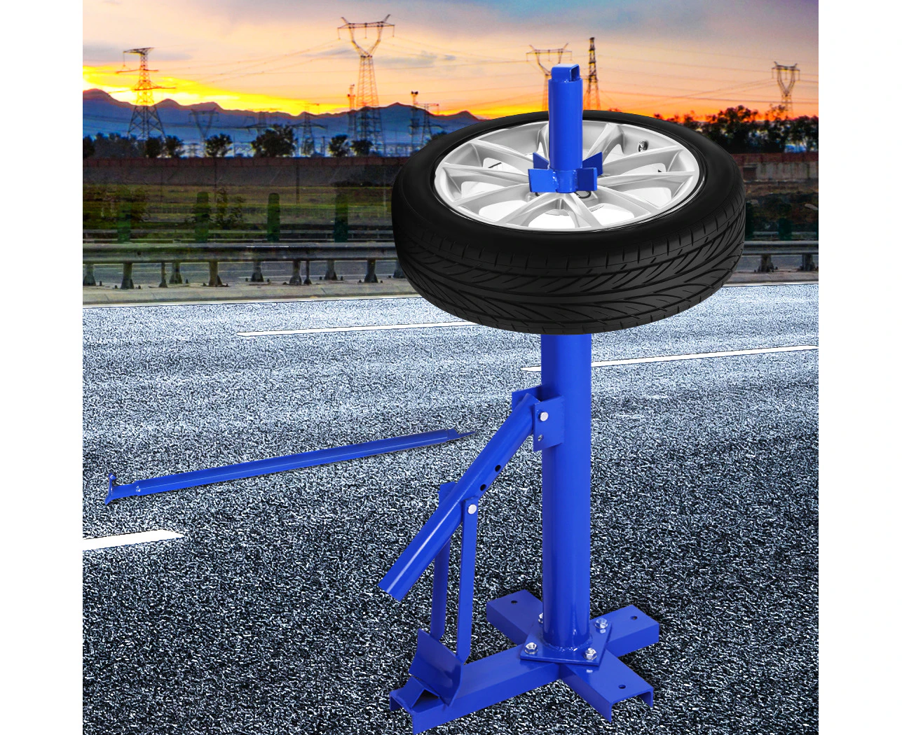 Portable Tyre Changer 8"-18" Tyre Bead Breaker Tyre Fitting Home Workshop Blue