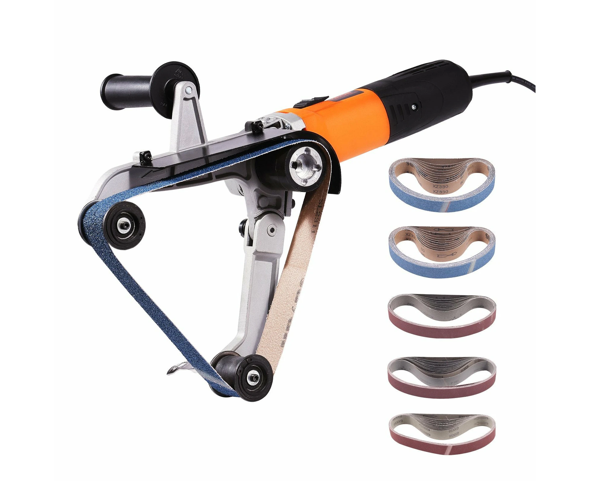 VEVOR Pipe Tube Polisher Sander, 1300W Pipe Belt Sander with 6 Variable Speeds 1100-3200rpm,