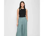 Target Linen Blend Wide Leg Culotte Pants