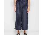 Target Linen Blend Wide Leg Culotte Pants