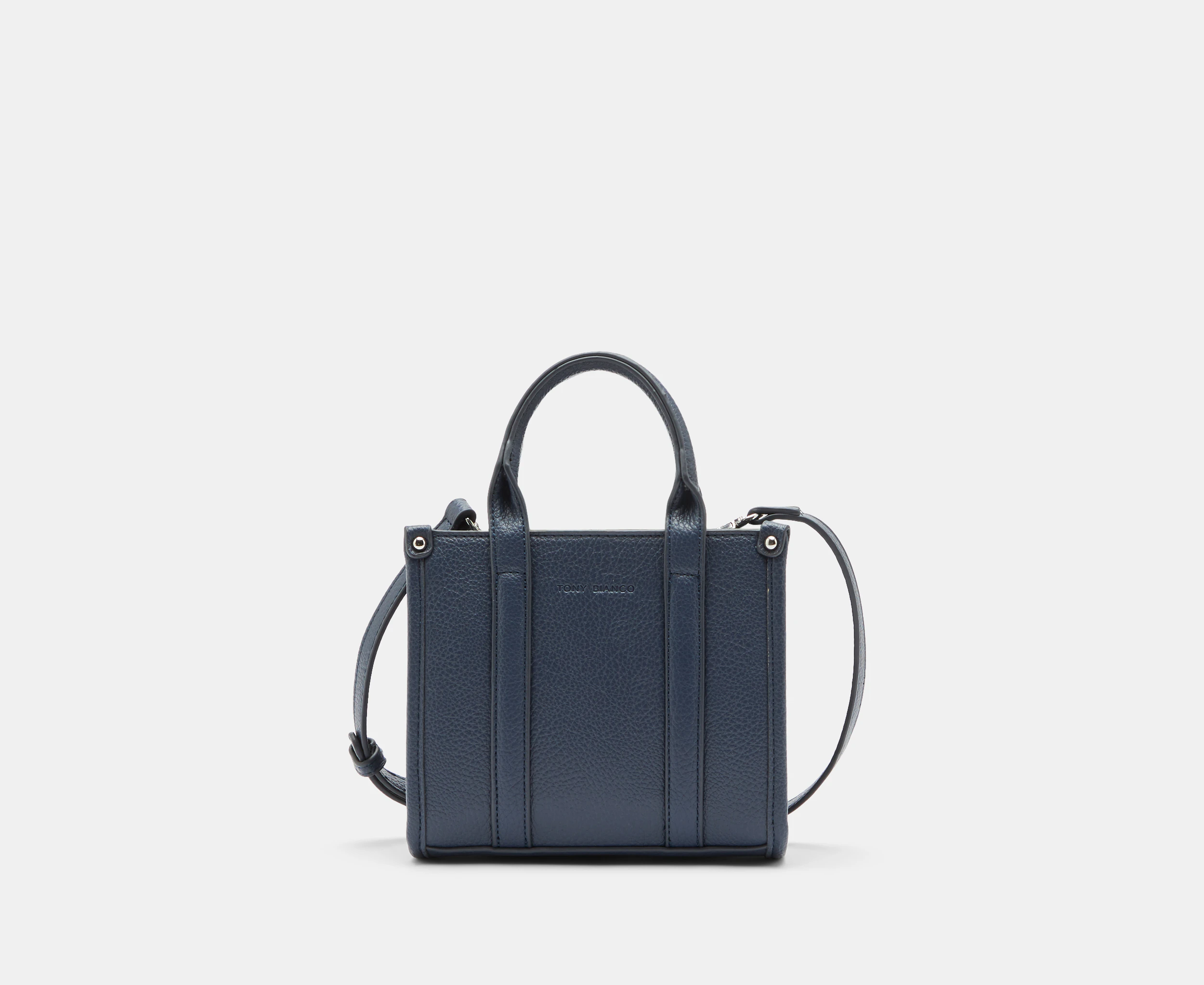 Tony Bianco Cadence Pebble Grain Mini Tote Bag - Navy