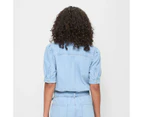 Target Denim D-Ring Belted Playsuit