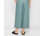 Target Linen Blend Wide Leg Culotte Pants