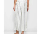 Target Linen Blend Wide Leg Culotte Pants