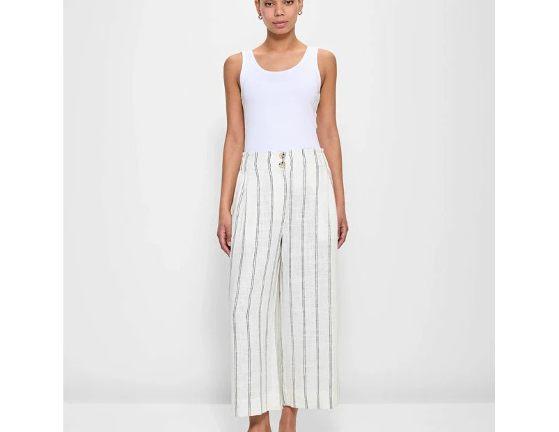 Target Linen Blend Wide Leg Culotte Pants