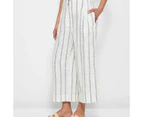 Target Linen Blend Wide Leg Culotte Pants