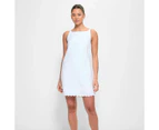 Linen Blend Scallop Hem Mini Dress - Lily Loves