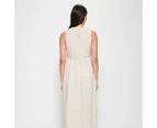 Target European Linen Shirred Bodice Midi Dress