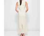 Linen Blend Maxi Shift Dress - Preview