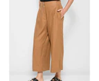 Target Linen Blend Wide Leg Culotte Pants