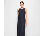 Linen Blend Maxi Shift Dress - Preview