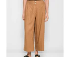 Target Linen Blend Wide Leg Culotte Pants