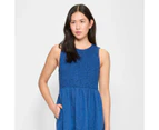 Target European Linen Shirred Bodice Midi Dress