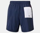 Tommy Jeans Men's Arch Med Board Shorts - Twilight Navy/White/Yellow