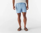 Tommy Hilfiger Men's Global Stripe Med Drawstring Board Shorts - Vessel Blue