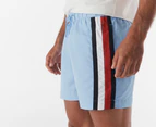 Tommy Hilfiger Men's Global Stripe Med Drawstring Board Shorts - Vessel Blue