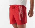 Tommy Hilfiger Men's Logo Med Drawstring Board Shorts - Primary Red