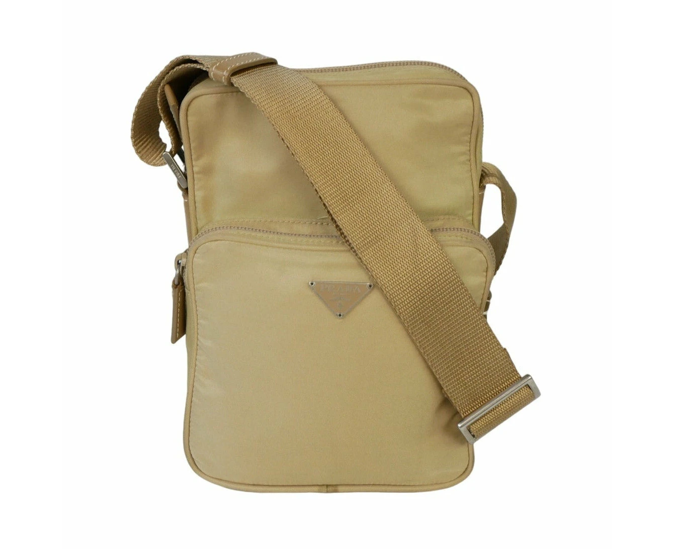 Prada Beige Nylon Shoulder Bag - Refurbished Grade B