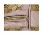 Gucci Monogram Pink Blue Web Boston Bag - Refurbished Grade B