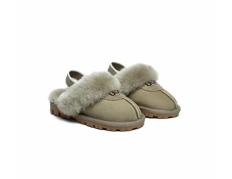 Australian Shepherd(R)  Kids Slingback UGG Slipper Kids Waffle Plus - Caribou