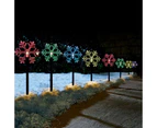 Solar Snowflake Path Lights 5 Pack, 35cm - Multicolor