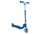 Globber Flow Lights Foldable Scooter - Navy Blue/Sky Blue